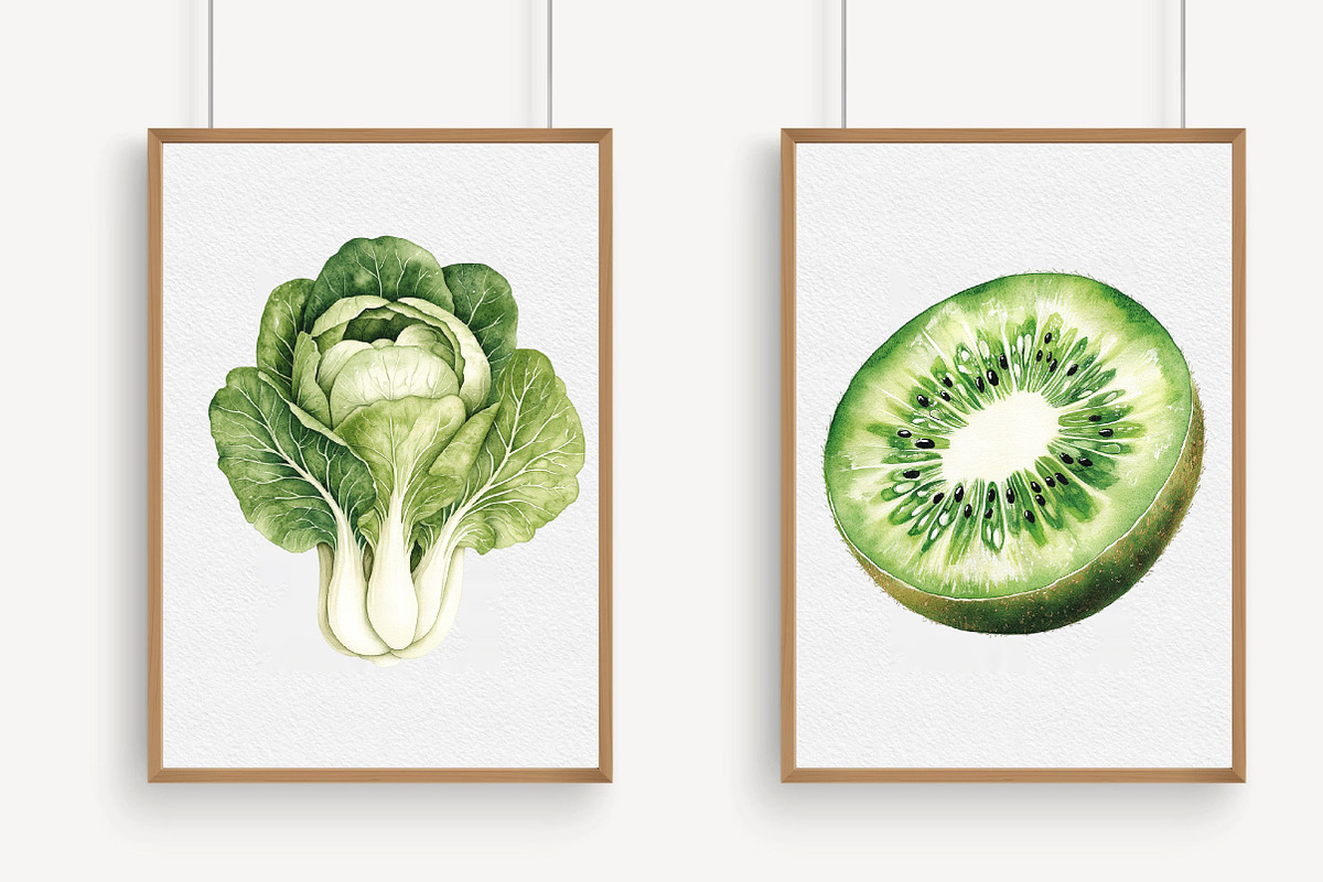 Watercolor Green Fruit And Vegetable, an Illustration by Libby Wishes (Photo 5 of 5)