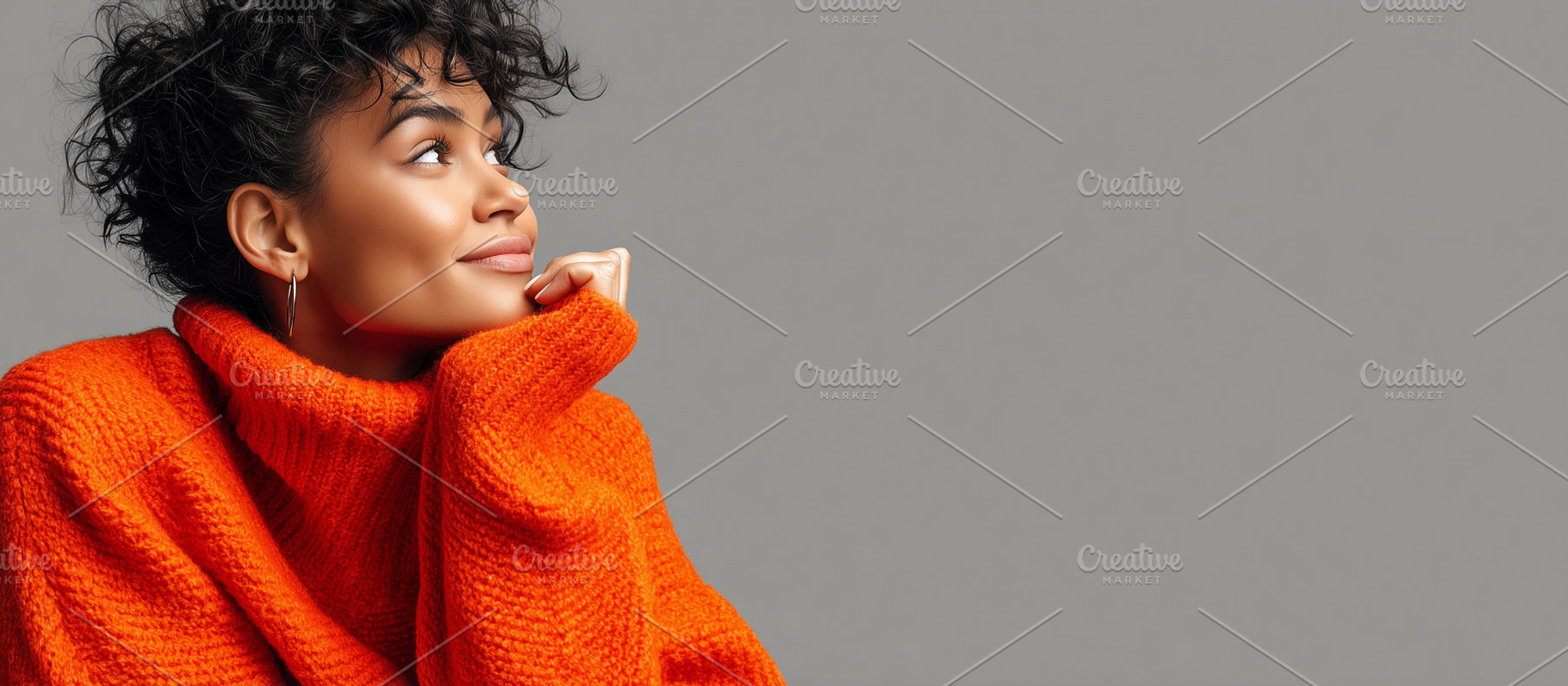 Woman with short curly hair, a Person Photo by MistyDay