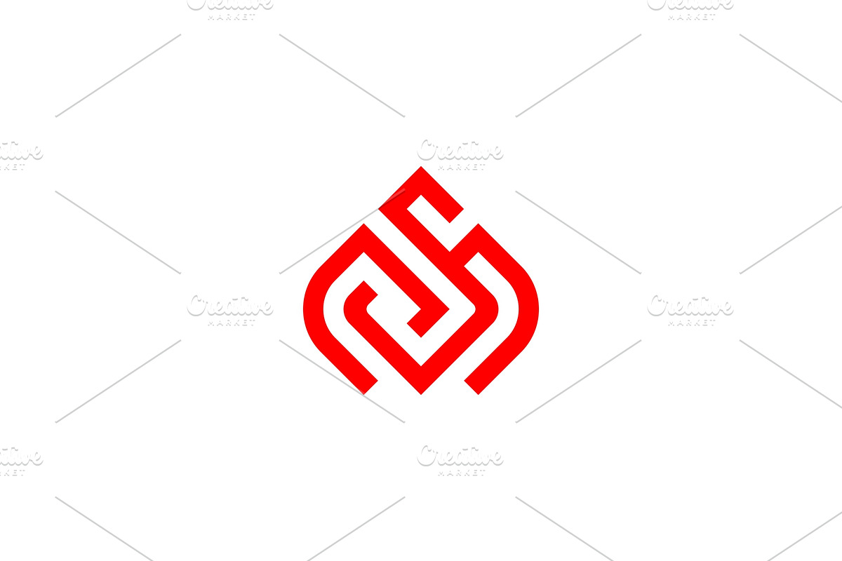 Creative SM MS Letter Logo Template, a Branding & Logo Template by MenkType Studio (Photo 1 of 3)