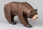 Brown Bear 3d papercraft template, a Presentation Template by Sofs designs (Thumbnail 1 of 3)