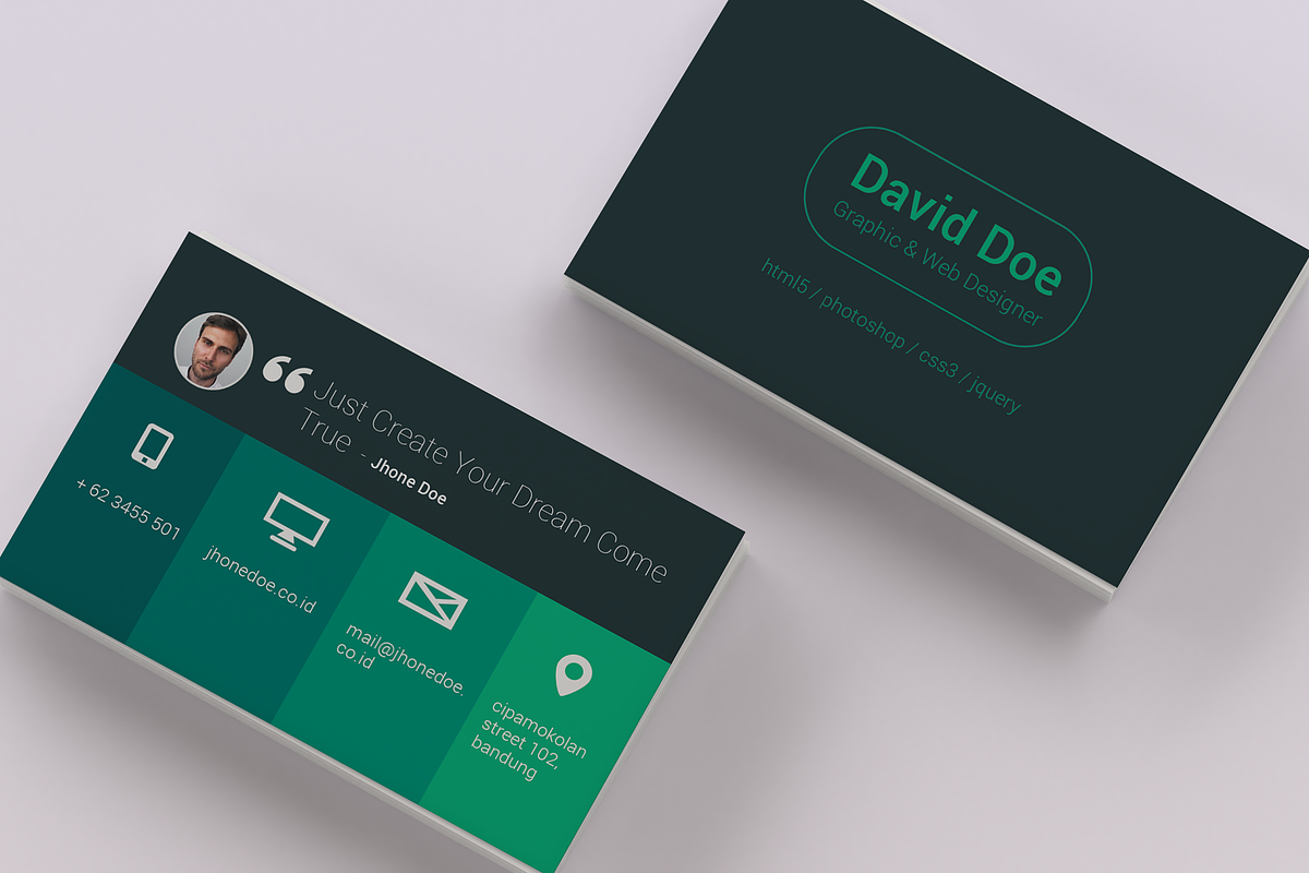 Creative Business Card V2, a Business Card Template by Reza Space (Photo 1 of 4)