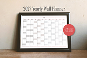 2027 Year-at-a-Glance Wall Planner, a Stationery Template by 3PointsCreative (Thumbnail 1 of 4)