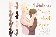 Couple portrait creator bundle, an Illustration by RivusArt (Thumbnail 4 of 8)