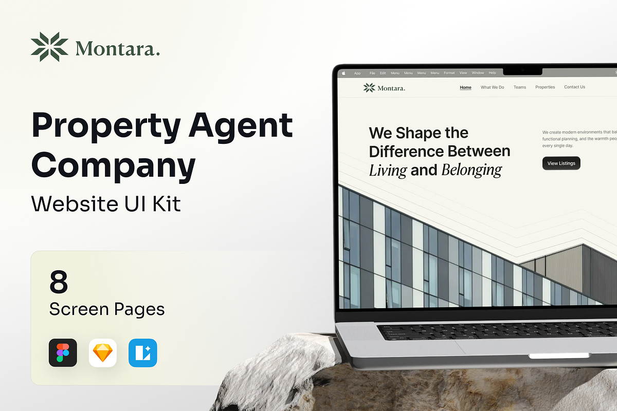 Montara - Property Agent Website Kit, a Landing Page Template by Agensip Design Agency (Photo 1 of 10)