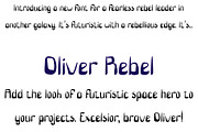 Font Oliver Rebel Sci Fi Space Theme, a Sans Serif Font by PageLightStudios (Thumbnail 2 of 4)