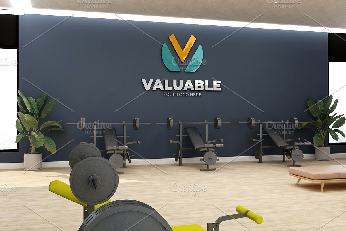 Gym Wall Logo Mockup PSD, a Product Mockup by Ayy (Photo 13 of 24)