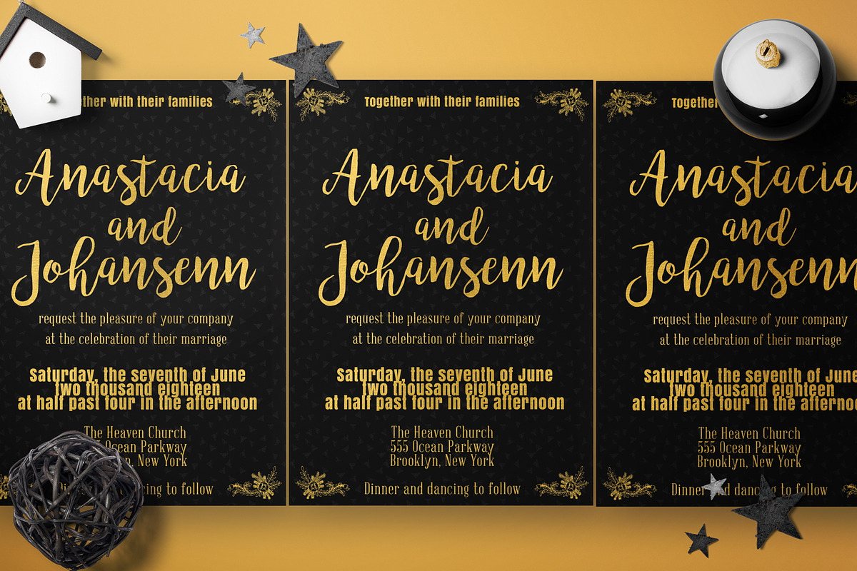 Classic Wedding Card Template, a Card Template by Design Addict