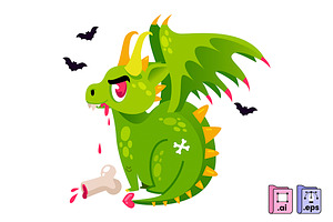 Cheeky Baby Dragon, an Animal Illustration by MISS CHATZ