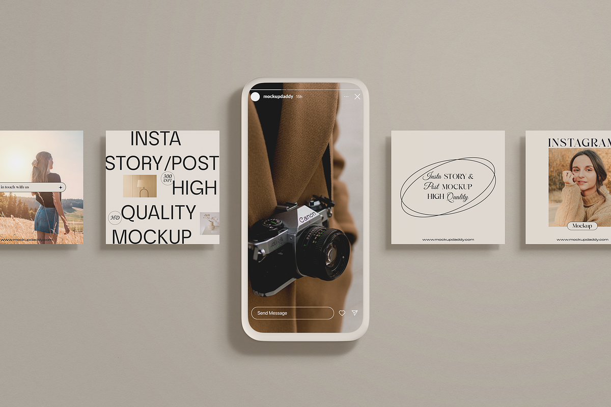 Instagram Feed & Tile Mockup, a Device Mockup by Mockupdaddy (Photo 16 of 20)