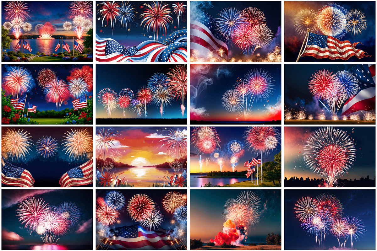 4th of July Fireworks Wallpaper, a Background Graphic by Forhadx5 (Photo 3 of 5)