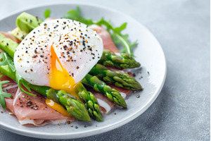 The poached egg is served at home, a Food & Drink Photo by ZinetroN