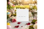 Spring Garden Easter Card Mockup, a Product Mockup by TatiMockup (Thumbnail 1 of 3)