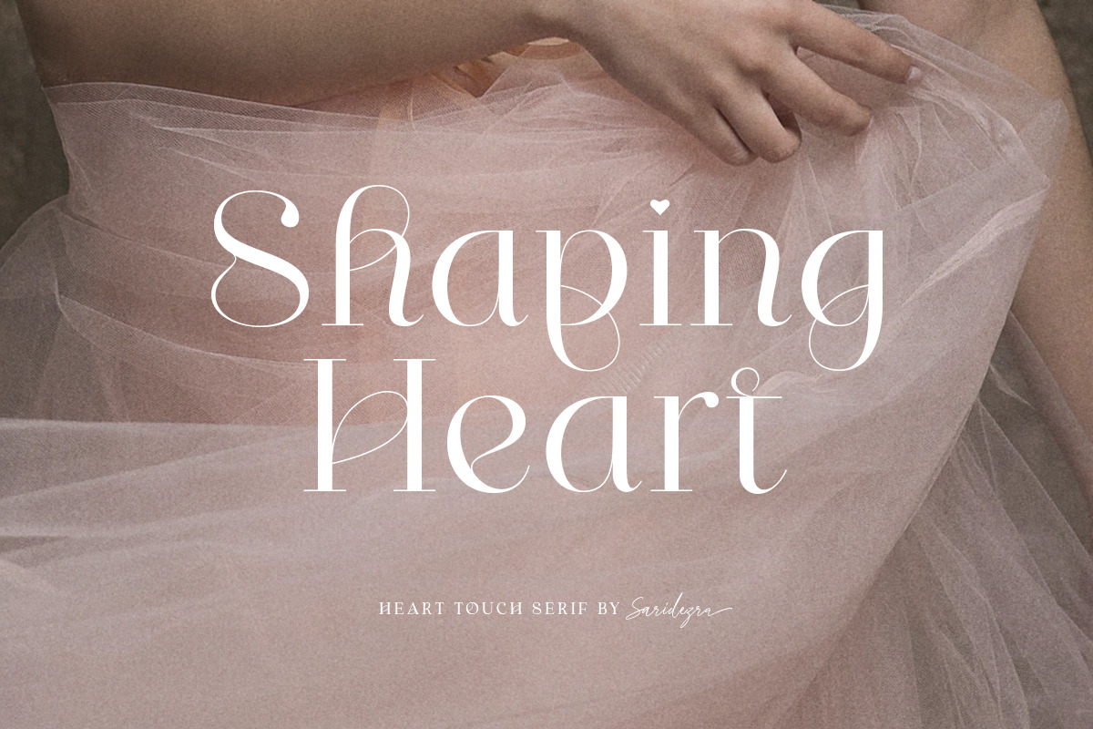 Shaping Heart - Lovely Serif, a Serif Font by Sarid Ezra (Photo 10 of 10)