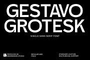 Gestavo Grotesk - Sans Serif, a Sans Serif Font by Brainwaves.Studio (Thumbnail 1 of 7)
