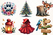 Little Red Riding Hood Watercolor, an Illustration by Pixels.Craft (Thumbnail 3 of 7)