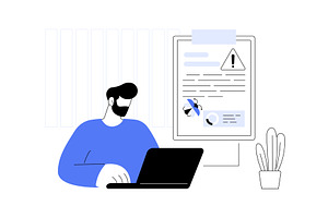 Bug report isolated cartoon vector, a Technology Illustration by Visual Generation