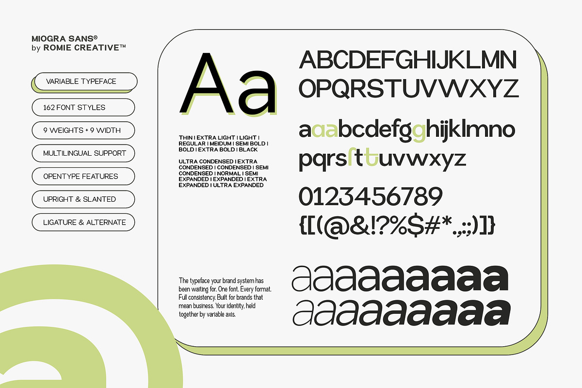 Miogra Sans, a Sans Serif Font by Romiecreative (Photo 14 of 14)