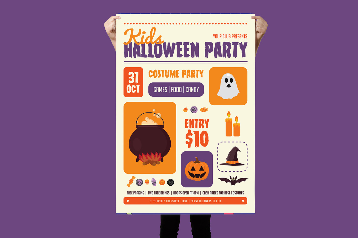 Kids Halloween Flyer, a Flyer Template by Creativestoree (Photo 3 of 3)