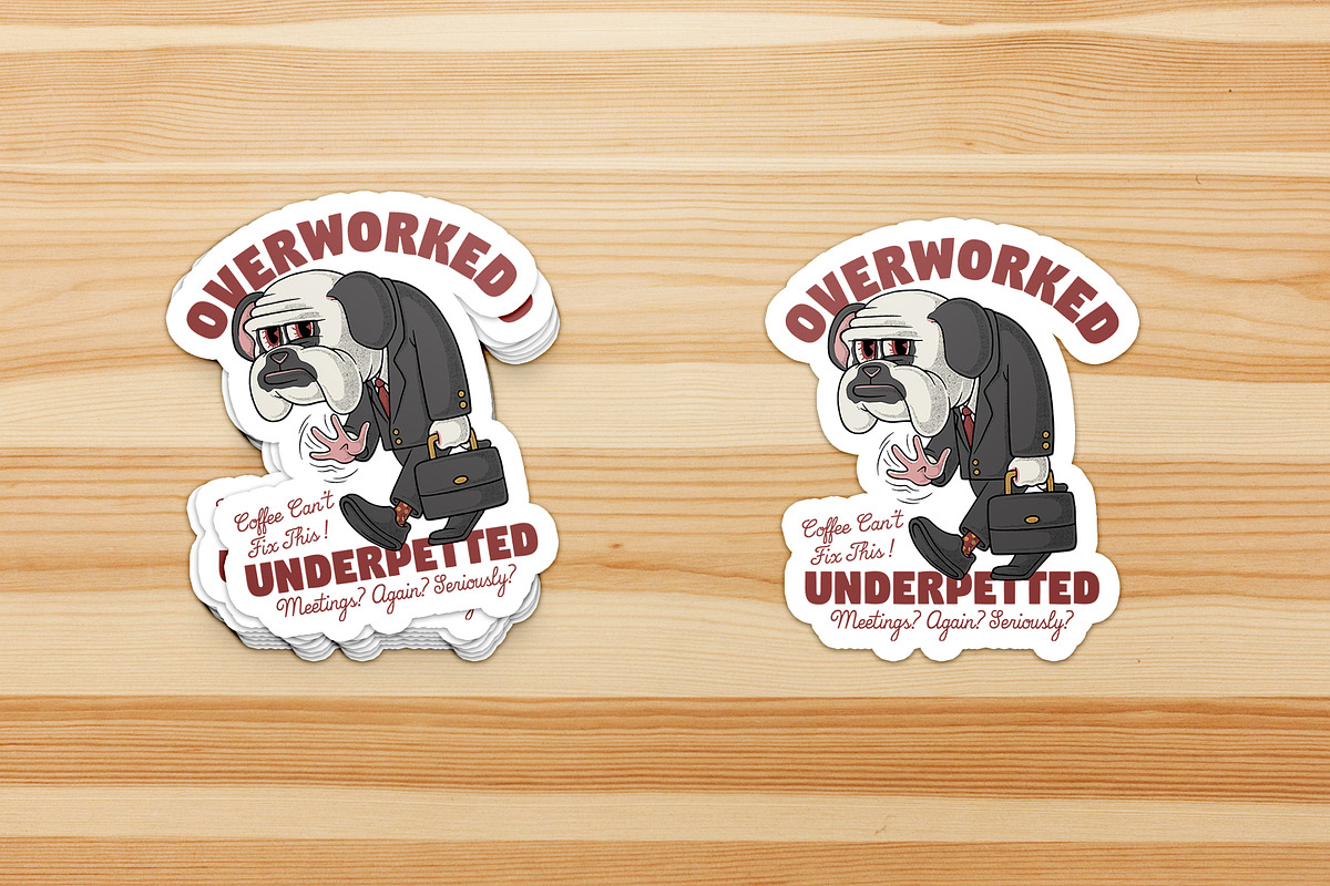 retro grumpy bulldog worker mascot, a Branding & Logo Template by Judsart (Photo 3 of 3)