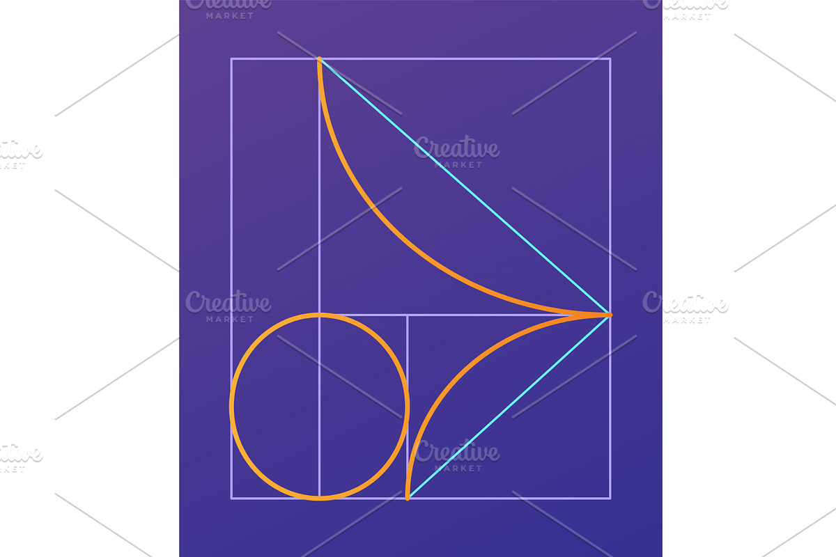 Golden ratio geometric concept, an Illustration by Things for designers