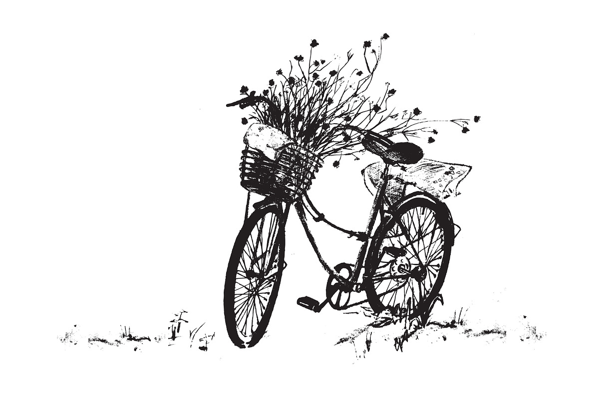 Rustic Bike Vector Illustration, a Transportation Illustration by cvcreative (Photo 2 of 2)