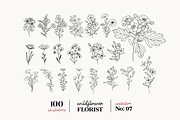 Wildflowers Line Art No:7, a Texture Illustration by Kaya Fonts (Thumbnail 12 of 17)