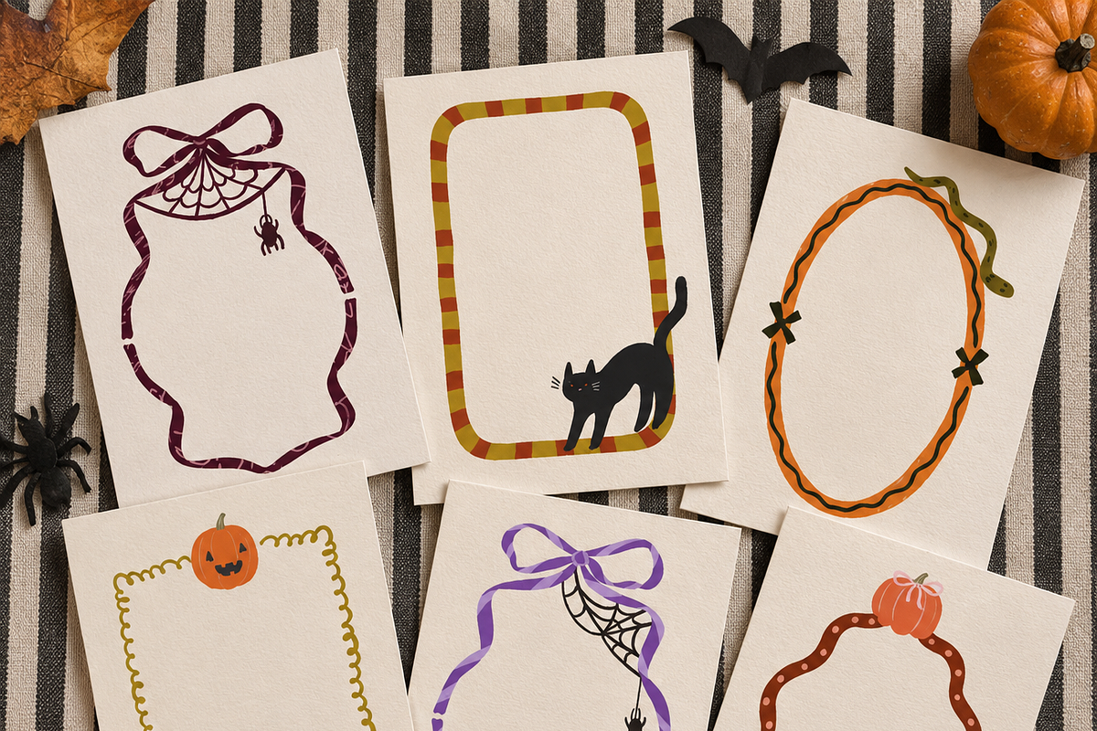 Hand Drawn Halloween Frames &Clipart, an Object Graphic by Katie Lisker (Photo 3 of 4)