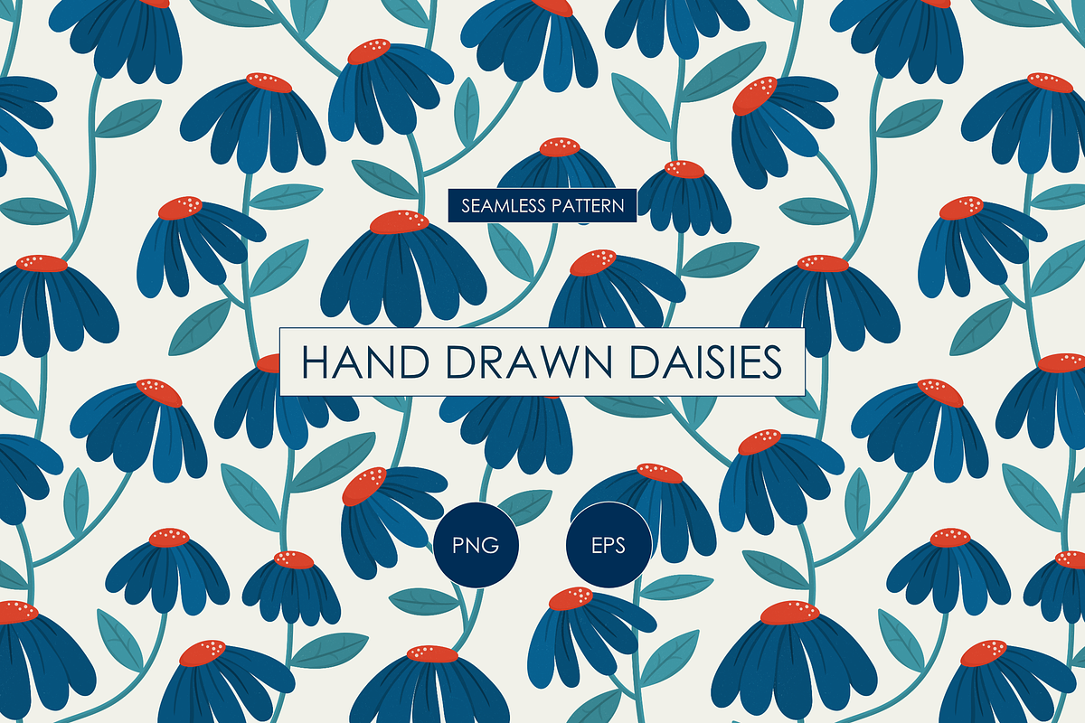 Climbing Daisies Seamless Pattern, a Pattern Graphic by HonestiesPrintS (Photo 1 of 3)