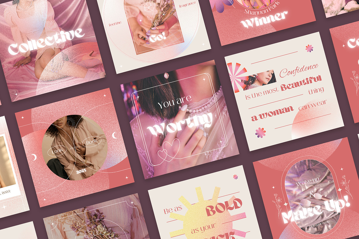 Pink Vibe Instagram Kit | Canva preview 3