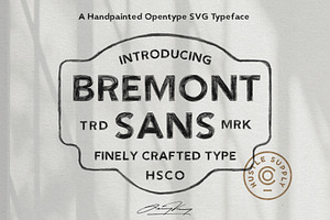 Sale | Bremont Sans SVG Typeface