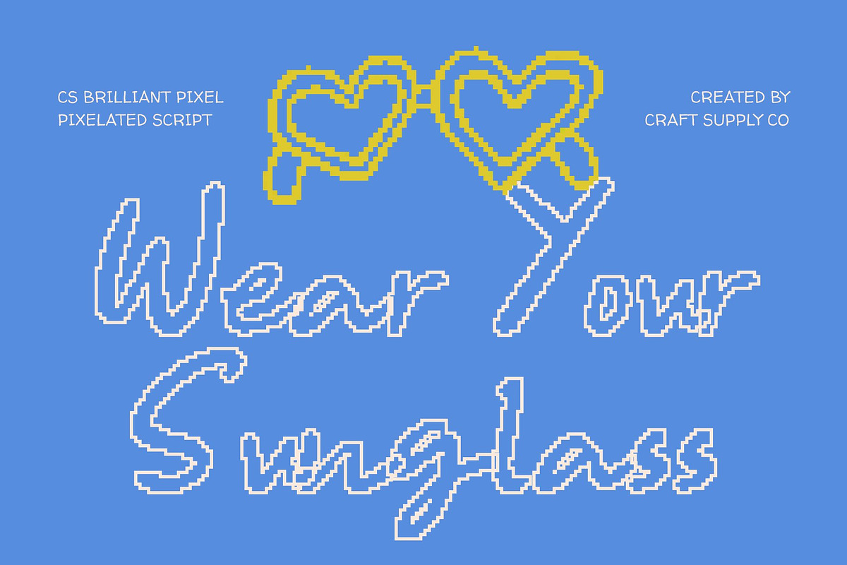 CS Brilliant Pixel, a Handwritten Font by Craft Supply Co. (Photo 4 of 8)