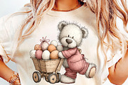 Easter Day Teddy Bear Clipart, an Illustration by DreamCafeArt (Thumbnail 6 of 6)