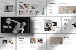 Mileya Business Presentation Templat, a Presentation Template by Fit-tee