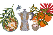 Mediterranean Breakfast Coffee Seaml, a Pattern Graphic by NayaChu (Thumbnail 9 of 10)