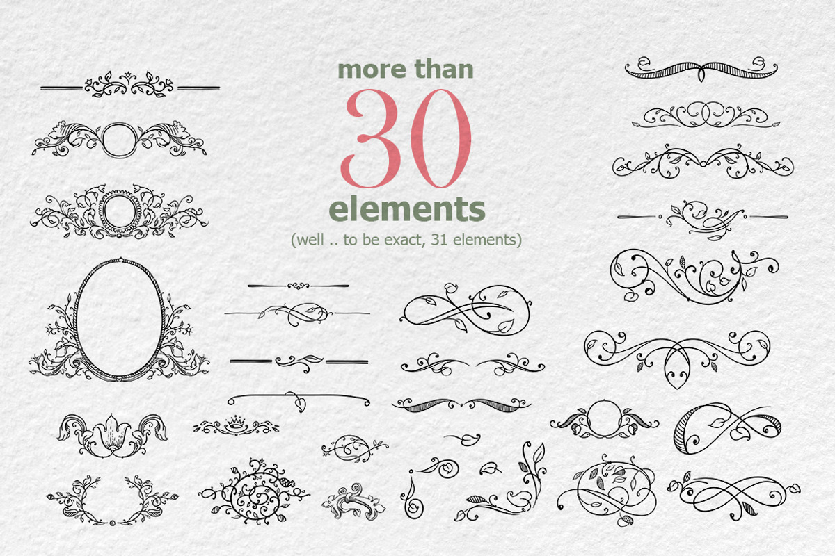 Doodle curts to decorate text, a Decorative Illustration by katyabuslaeva