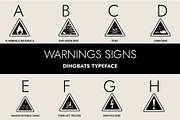 Warning Signs Dingbats Font, a Symbol Font by Minimalartstudio (Thumbnail 1 of 8)