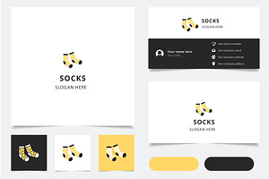 Socks logo design with editable, an Object Illustration by Aimagenarium@gmail.com
