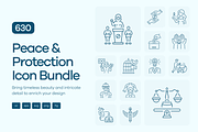 630 Peace and Protection Icon, an Outline Icon by Prosymbols (Thumbnail 1 of 15)