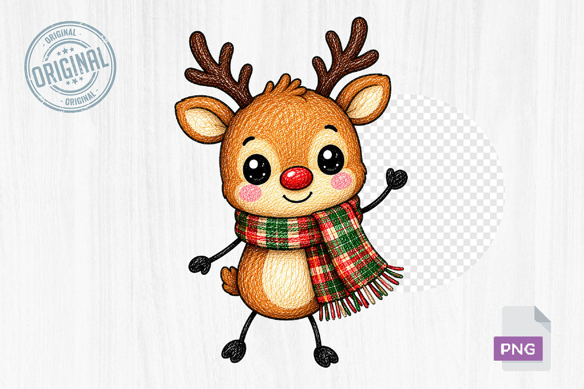 Cute Christmas Doodle Clipart, a Seasonal Illustration by CreationArt (Photo 10 of 12)
