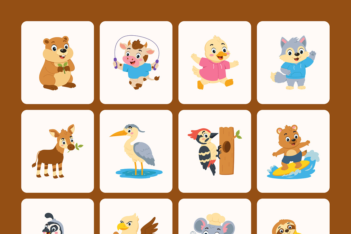 120 Animal Mascot Bundle, an Animal Illustration by Brickclay (Photo 11 of 12)