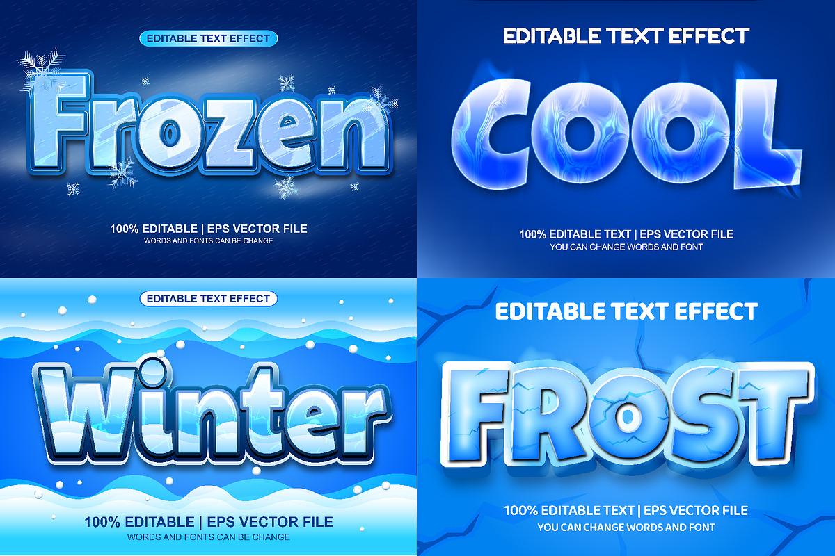 4 Best cool ice text style effect, an Action Add-On by Asta Desain (Photo 2 of 2)