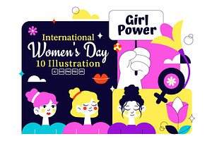 10 International Women's Day, a Person Illustration by denayunebgt