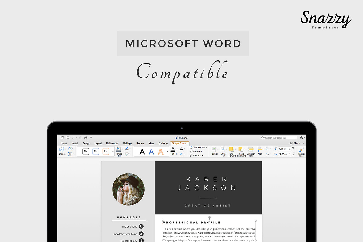Creative Resume Template, a Resume Template by Comely Design Studio (Photo 3 of 4)