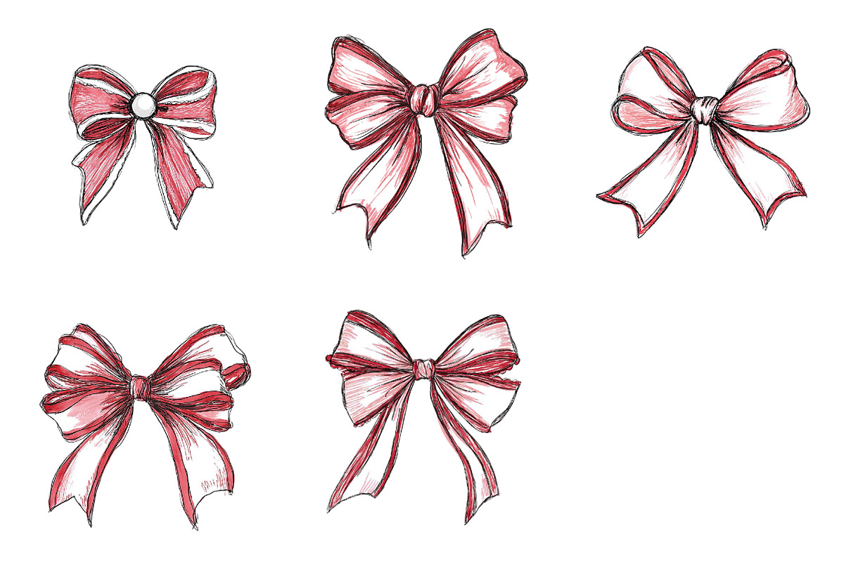 Coquette Valentine Ribbon Bow, an Illustration by Design Market (Photo 3 of 4)