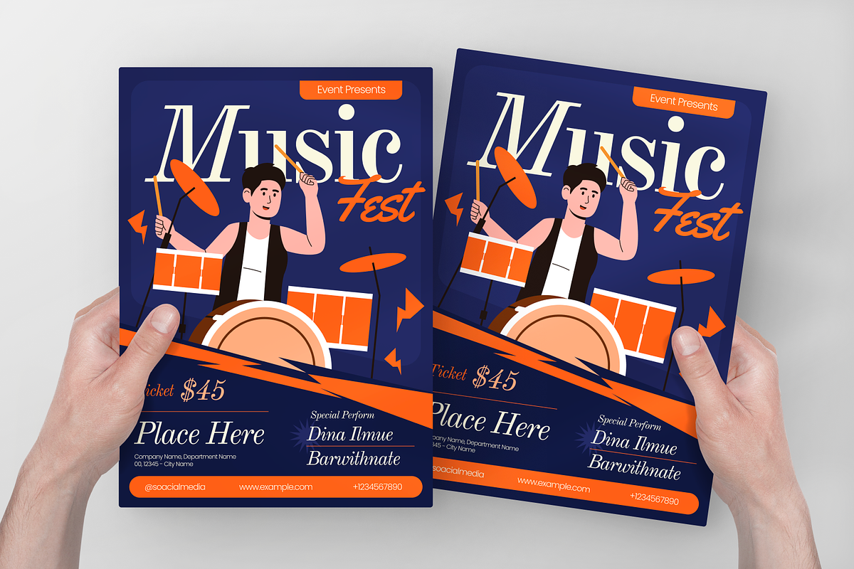 Music Festival Flyer, a Flyer Template by Annora Studio (Photo 5 of 6)