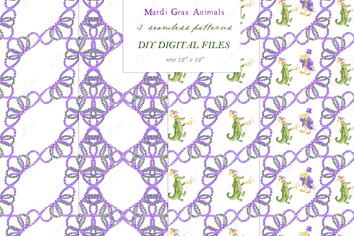 Mardi Gras Animals Elegant Crest DIY, a Graphic by LABFcreations (Photo 4 of 4)