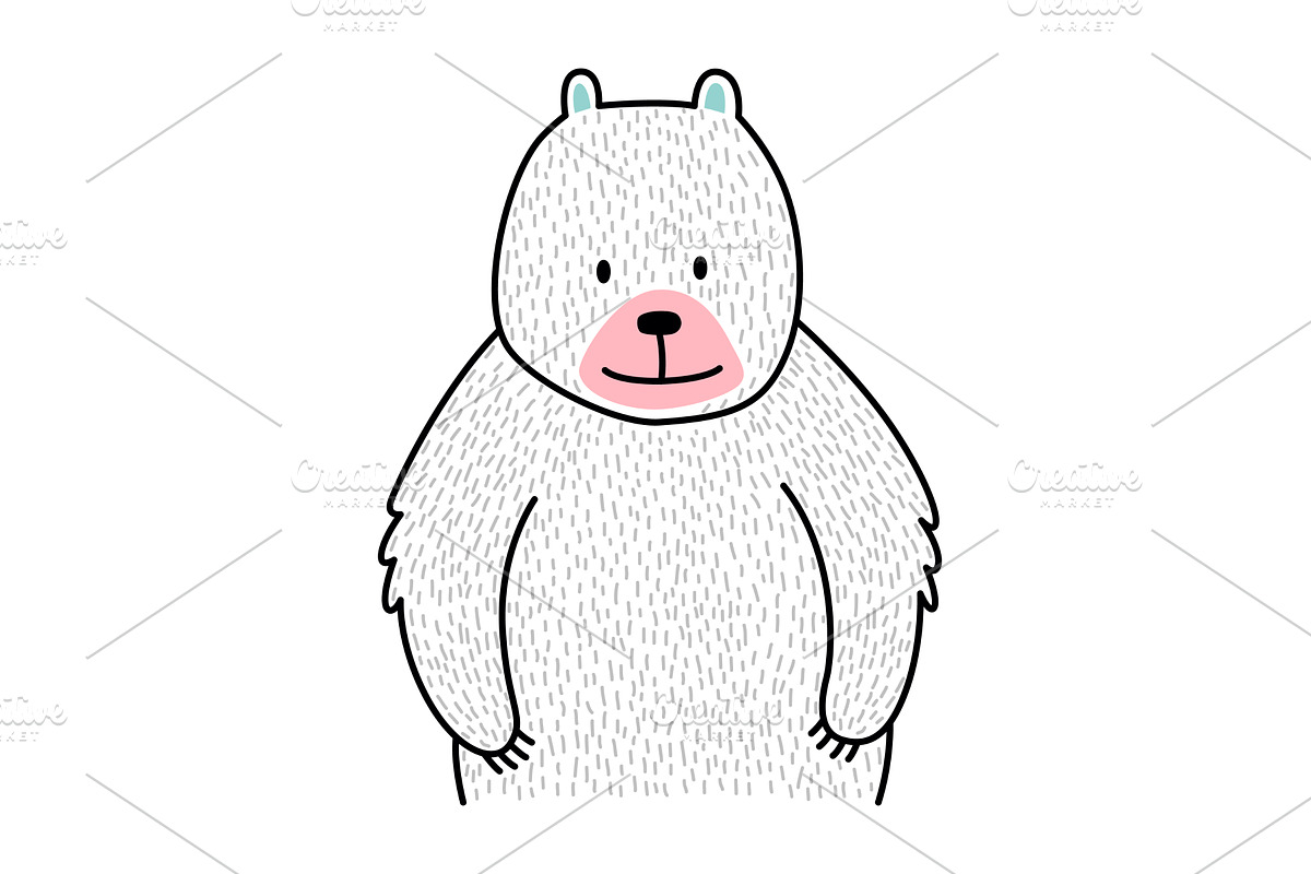 Handdrawn bear illustration, an Animal Illustration by Things for designers