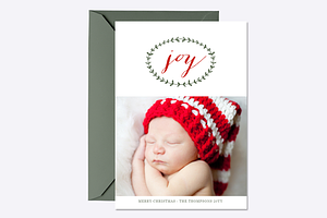 Pure Joy Holiday Card Template