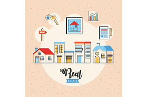 real estate lettering concept, an Object Illustration by studiogstock