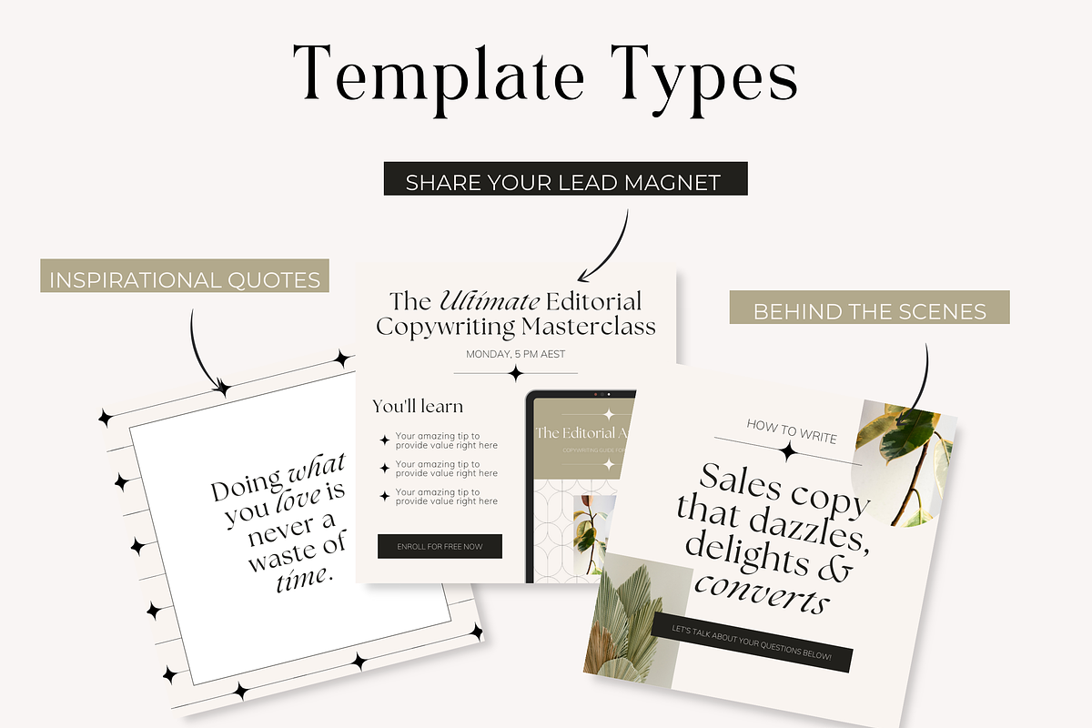 Instagram Post Template Luxe Canva, a Social Media Template by HerstedHertz (Photo 8 of 9)